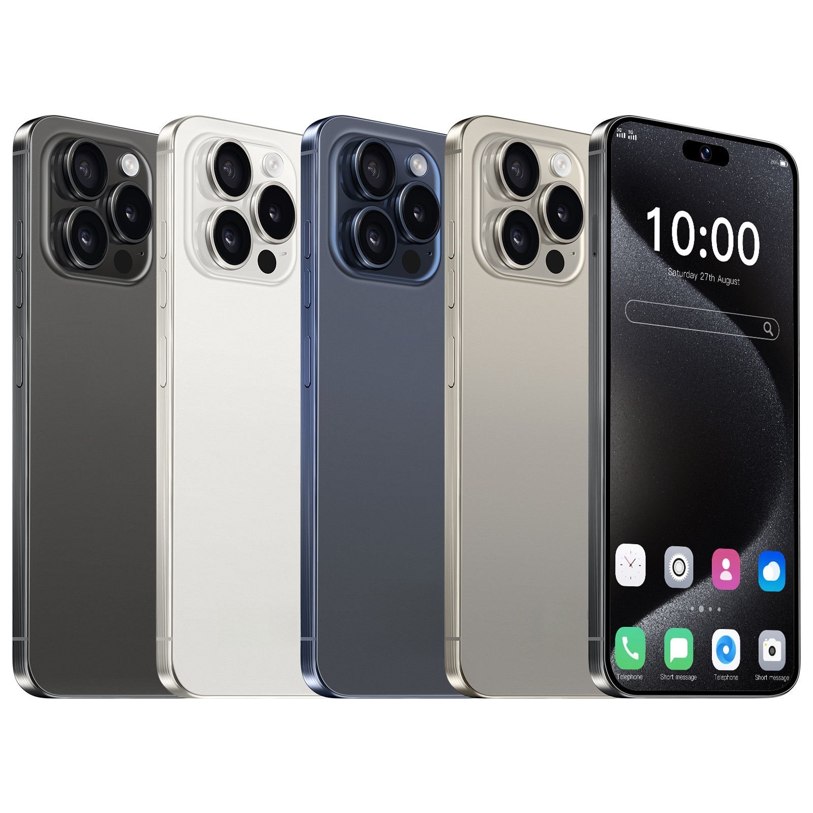 Brand New i16 15 Pro Max 6.8 Inch HD LED Smartphone Clone 8-Core Cellphone 14 Pro Max Quick Charge 65W Unlocked LTE CDMA English